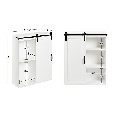 Skylan Decorative Sliding Door Wall Cabinet 22x28