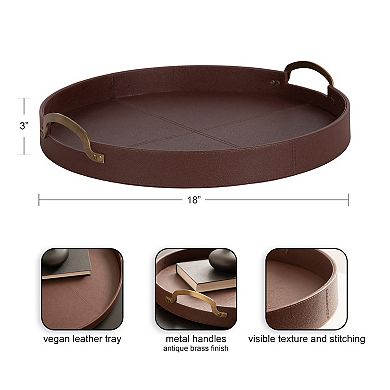 Oxbury Round Tray with Handles 18" diameter