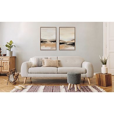 Sylvie Beaded Peaceful Landscape I and II Framed Canvas Art Set by Amy Lighthall