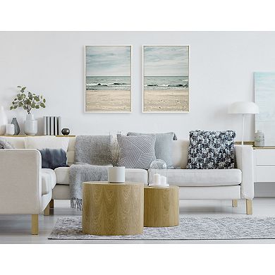 Sylvie Beach 2 Left and Right Framed Canvas by Emiko and Mark Franzen of F2Images
