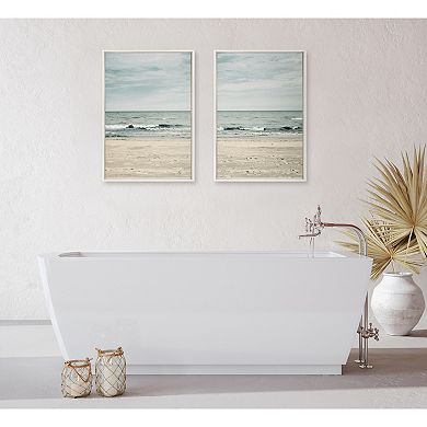 Sylvie Beach 2 Left and Right Framed Canvas by Emiko and Mark Franzen of F2Images