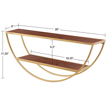 Tancill Half Circle Wall Shelf 26x11