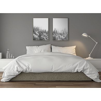 Sylvie Forest On A Foggy Day Black and White Framed Canvas Set by The Creative Bunch Studio