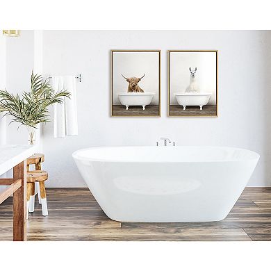 Sylvie Rustic Bubble Bath Framed Canvas Art Set by Amy Peterson Art Studio