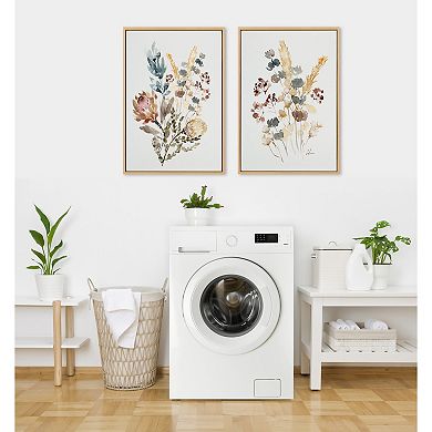 Sylvie Wildflower Bunch and Wild Salvia Framed Canvas Art Set by Sara Berrenson