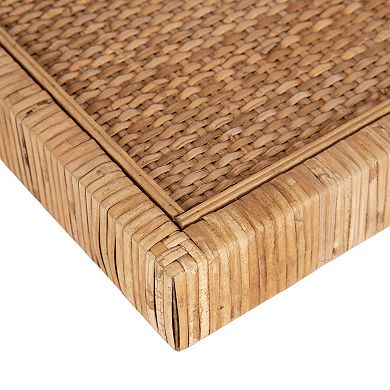 Rahmati 2pc Rattan Floating Shelves 2pc