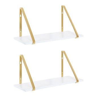 Soloman Wooden Shelves with Brackets 2 pk 18"