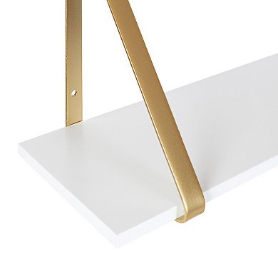 Soloman Wooden Shelves with Brackets 2 Pk-18"