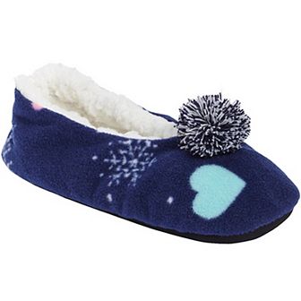 Dreams & Co. Plus Size Pom Pom Slipper