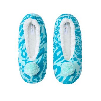 Dreams & Co. Plus Size Pom Pom Slipper