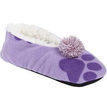 Dreams & Co. Plus Size Pom Pom Slipper