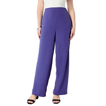 Roaman's Women's Plus Size Plus Size Airflow Wide Leg Pant