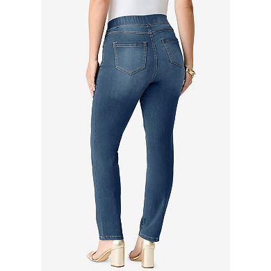 Roaman's Women's Plus Size Plus Size 360° Stretch Straight Leg Jean
