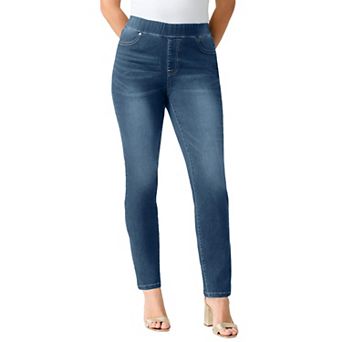 Roaman's Women's Plus Size 360° Stretch Straight Leg Jean