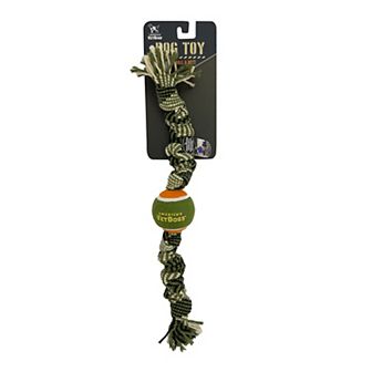 America's VetDogs Rope Covered Bungee with Tennis Ball Pet Toy