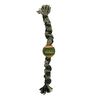 America's VetDogs Rope Covered Bungee with Tennis Ball Pet Toy