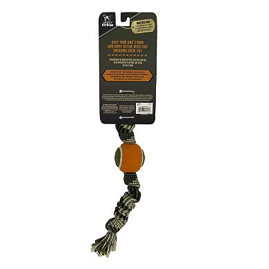 America's VetDogs Rope Covered Bungee with Tennis Ball Pet Toy