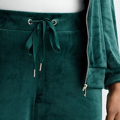 Plus Size Industry Pull-On Bootcut Velour Pants