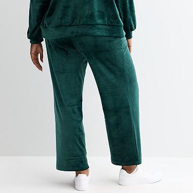Plus Size Industry Pull-On Bootcut Velour Pants