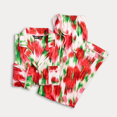 Women's Simply Vera Vera Wang Cozy Long Sleeve Pajama Top & Pajama Bottoms Set