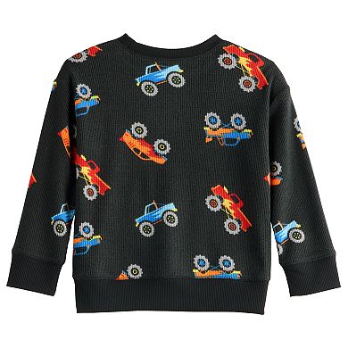 Baby & Toddler Boy Jumping Beans Thermal Crewneck Sweatshirt