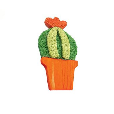AE Cage Company Nibbles Barrel Cactus Loofah Chew Toy with Wood - 2 count