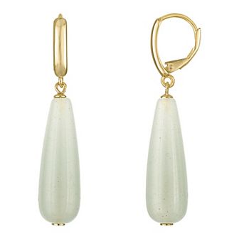 Designs by Gioelli Gold Over Sterling Silver Leverback Dangle Earrings