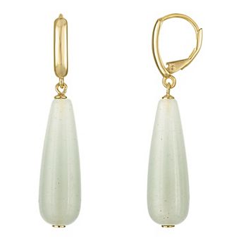 Designs by Gioelli Gold Over Sterling Silver Leverback Dangle Earrings