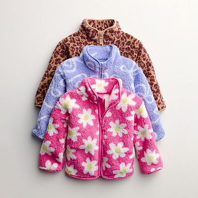 Baby & Toddler Girl Jumping Beans® High Pile Fleece Jacket