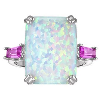 Designs by Gioelli Sterling Silver Opal Ring