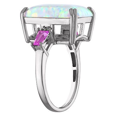Designs by Gioelli Sterling Silver Opal Ring