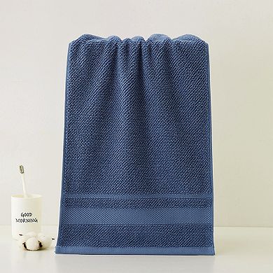 Solid Hand Towels, 100% Cotton for Bathroom Soft Absorbent Gifts Towel 2 Pack