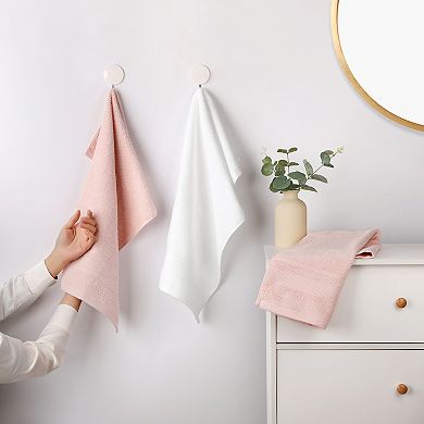 Solid Hand Towels, 100% Cotton for Bathroom Soft Absorbent Gifts Towel 2 Pack