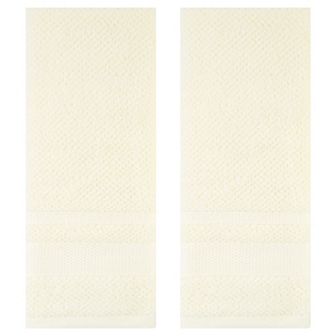 Solid Hand Towels, 100% Cotton for Bathroom Soft Absorbent Gifts Towel 2 Pack