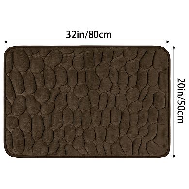2Pcs Memory Foam Bathroom Rugs Non-Slip Bath Mat Water Absorbent Bath Carpet Rug 20" x 32"
