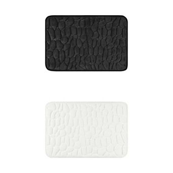 2 pc Memory Foam Bathroom Rugs Non-Slip Bath Mat Water Absorbent Bath Carpet Rug 20" x 32"