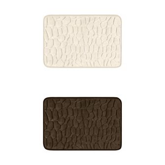 2 pc Memory Foam Bathroom Rugs Non-Slip Bath Mat Water Absorbent Bath Carpet Rug 20" x 32"