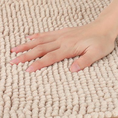 2Pcs Bathroom Rugs, Soft Plush & Fluffy Bath Mats Non Slip Extra Thick Bathroom Mat 20" x 32"