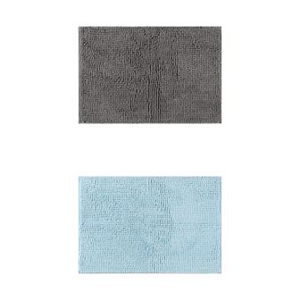2 pc Bathroom Rugs, Soft Plush & Fluffy Bath Mats Non Slip Extra Thick Bathroom Mat 20" x 32"