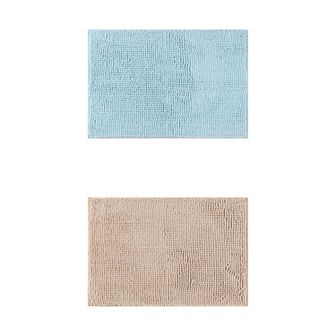 2 pc Bathroom Rugs, Soft Plush & Fluffy Bath Mats Non Slip Extra Thick Bathroom Mat 20" x 32"