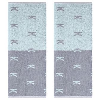 Letter Patterns Cotton Hand Towels, Comfortable Soft Absorbent, Daily Wash Essentials 2 Pack
