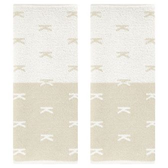 Letter Patterns Cotton Hand Towels, Comfortable Soft Absorbent, Daily Wash Essentials 2 Pack