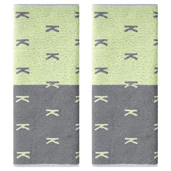 Letter Patterns Cotton Hand Towels, Comfortable Soft Absorbent, Daily Wash Essentials 2 Pack