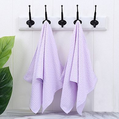 Solid Bathroom Hand Towels, 13" x 29" Cotton Hand Towel Set, Absorbent Soft Towels 4 Pack