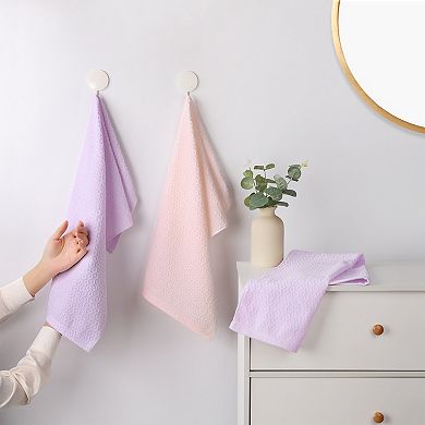 Solid Bathroom Hand Towels, 13" x 29" Cotton Hand Towel Set, Absorbent Soft Towels 4 Pack