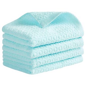 Solid Bathroom Hand Towels, 13" x 29" Cotton Hand Towel Set, Absorbent Soft Towels 4 Pack