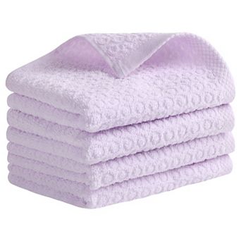 Solid Bathroom Hand Towels, 13" x 29" Cotton Hand Towel Set, Absorbent Soft Towels 4 Pack