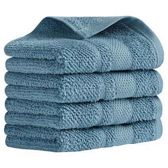 Solid Hand Towels, 100% Cotton for Bathroom Soft Absorbent Gifts Towel 4 Pack