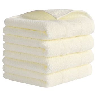Solid Hand Towels, 100% Cotton for Bathroom Soft Absorbent Gifts Towel 4 Pack