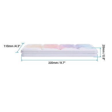 Empty Watercolor Palette, Metal Watercolor Tin with 52pcs Half Pans Paint Case with Lid 52 Wells